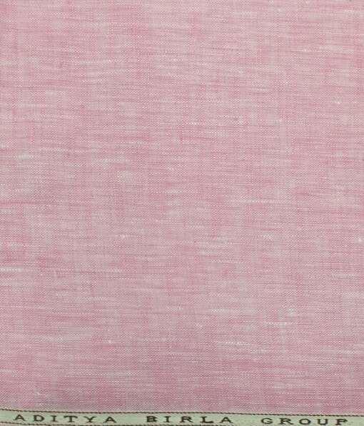 Linen Club Casino Pink 100% Pure Linen Kurta Fabric