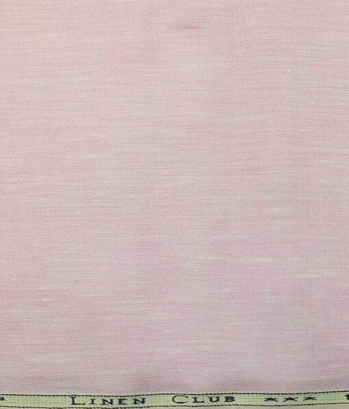 Linen Club Baby Pink 60 LEA 100% Pure Linen Kurta Fabric