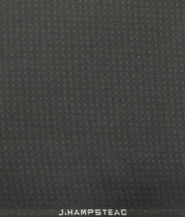 J.Hampstead by Siyaram's Men's Dark Brown Dobby Structured Terry Rayon Party Wear Trouser Fabric (Unstitched - 1.25 Mtr)