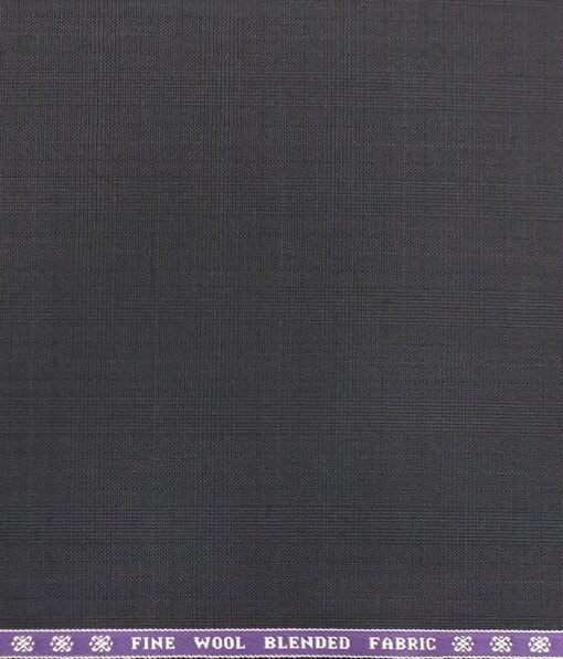 Raymond Egg Plant Purple Self Check 10% Merino Wool Premium Unstitched Three Piece Suit Fabric (3.75 Mtr)