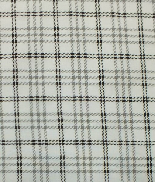 Raymond Black Structured Trouser Fabric With Exquisite White & Black Checks Shirt Fabric (Unstitched)