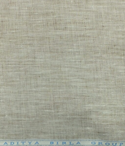 Linen Club Light Tan Beige 100% Pure Linen Structured Trouser Fabric (1.30 M)