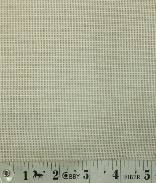 Bombay Rayon Men's Beige 100% Cotton Structured Shirt Fabric (1.60 M)