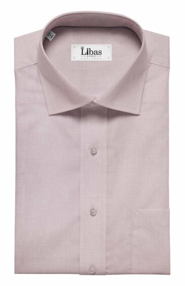Bombay Rayon Men's Pink 100% Cotton Structured Shirt Fabric (1.60 M)