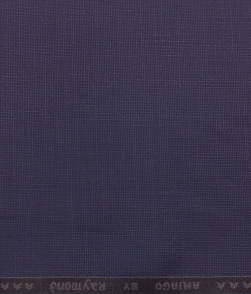 Raymond Mens Dark Royal Blue Self Design Poly Viscose Trouser Fabric or 3 Piece Suit Fabric (Unstitched  1.25 Mtr)