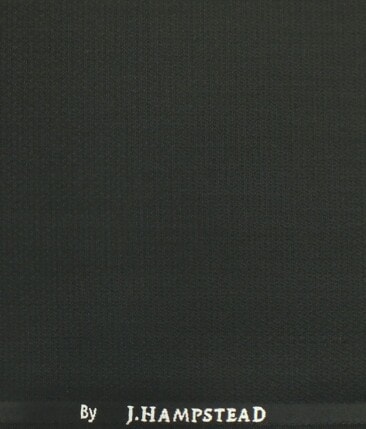 J.Hampstead by Siyaram's Black Structured Poly Viscose Trouser or 3 Piece Suit Fabric (Unstitched - 1.25 Mtr)