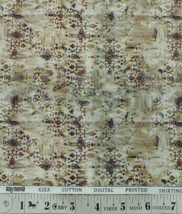 Raymond Multicolor 100% Giza Cotton Digital Print Shirt Fabric (1.70 M)