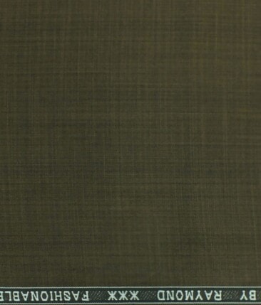 Raymond Dark Coffee Brown Self Design Poly Viscose Trouser or 3 Piece Suit Fabric (Unstitched - 1.25 Mtr)
