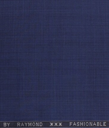 Raymond Dark Royal Blue Self Design Poly Viscose Trouser or 3 Piece Suit Fabric (Unstitched - 1.25 Mtr)