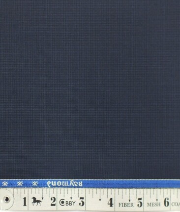 Raymond Dark Blue Self Design Poly Viscose Trouser or 3 Piece Suit Fabric (Unstitched - 1.25 Mtr)