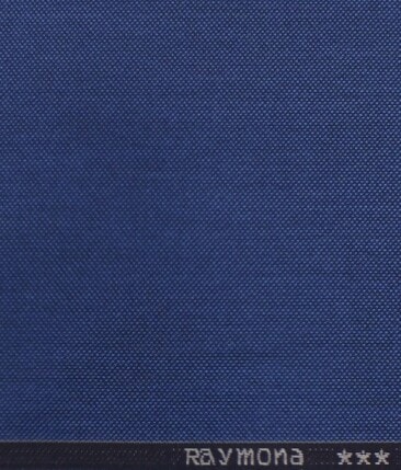 Raymond Bright Blue Structured Poly Viscose Trouser or 3 Piece Suit Fabric (Unstitched - 1.25 Mtr)
