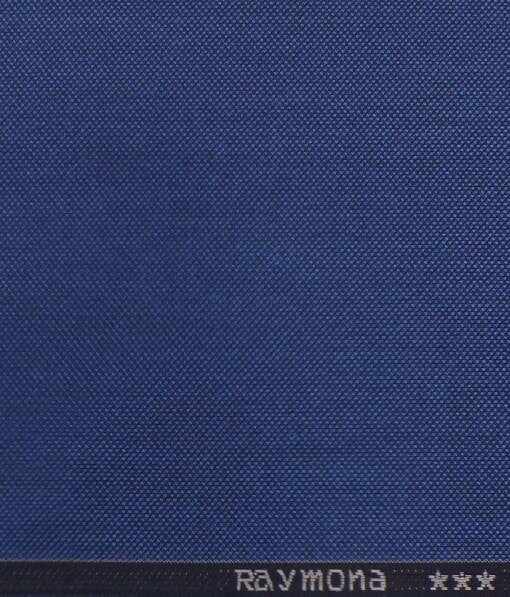 Raymond Bright Blue Structured Poly Viscose Trouser or 3 Piece Suit Fabric (Unstitched - 1.25 Mtr)