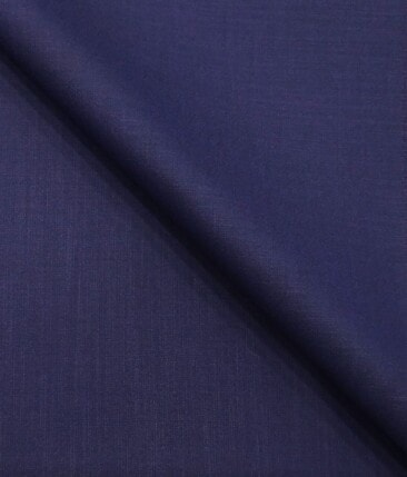 Mark & Peanni Dark Royal Blue Solid Terry Rayon Unstitched Fabric (1.25 Mtr) For Trouser