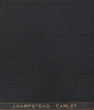 J.Hamsptead by Siyaram's Dark Grey Terry Rayon Shiny Stuctured Unstitched Party Wear Suiting Fabric