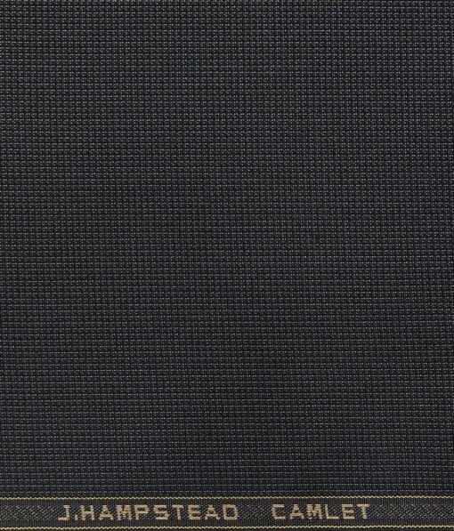 J.Hamsptead by Siyaram's Dark Grey Terry Rayon Shiny Stuctured Unstitched Party Wear Suiting Fabric