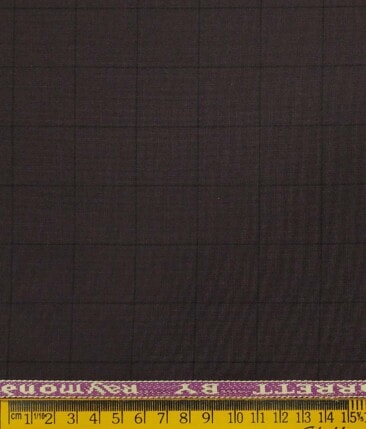 Combo of Raymond Dark Purple Checks Trouser Fabric With Nemesis Pink 100% Giza Cotton Printed Shirt Fabric (Unstitched)
