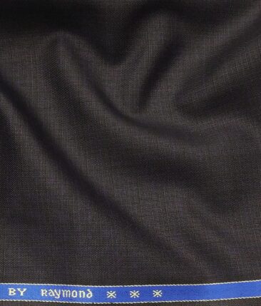 Raymond Dark Wine Polyester Viscose Self Checks Shiny Unstitched Suiting Fabric - 3.75 Meter