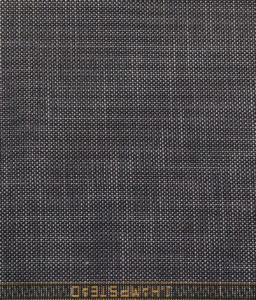 J.Hampstead by Siyaram's Men's Terry Rayon Structured Jute Weave Unstitched Suiting Fabric (Silver Grey