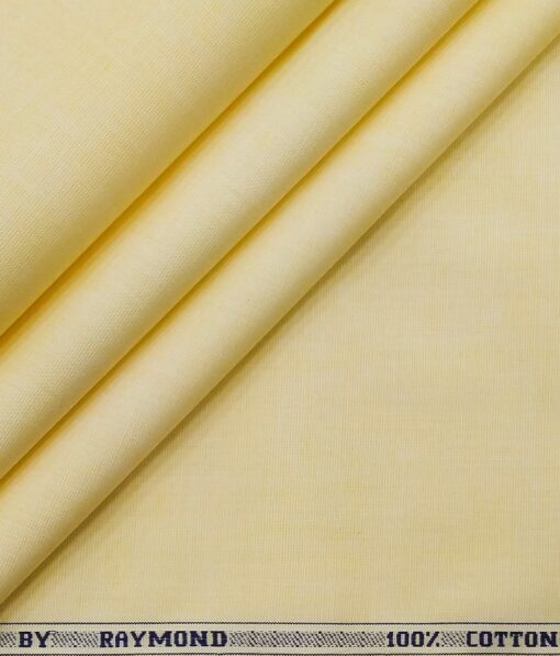 Raymond Men's 100% Premium Cotton Fil-a-Fil Unstitched Shirt Fabric (Blonde Yellow