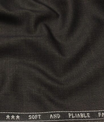 Raymond Men's Poly Viscose Unstitched Self Design Suiting Fabric (Dark Brown)