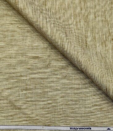 Raymond Men's Linen Self Design 3 Meter Unstitched Suiting Fabric (Hazelnut Beige)