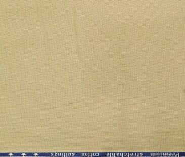 Arvind Men's Cotton Structured 1.30 Meter Unstitched Trouser Fabric (Sand Castle Beige)