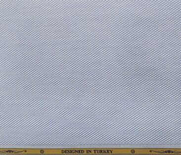 Soktas Men's Giza Cotton Structured  Unstitched Shirting Fabric (Sky Blue)