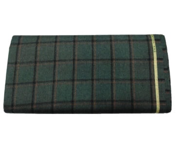 Raymond Men's Wool Checks Virasafe Anti Viral Fabric 2.20 Meter Unstitched Tweed Jacketing & Blazer Fabric (Sea Green & Black)