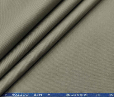 Burgoyne Men's Cotton Solids 1.50 Meter Unstitched Trouser Fabric (Light Sage Green)