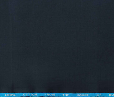 Burgoyne Men's Cotton Solids 1.50 Meter Unstitched Trouser Fabric (Dark Navy Blue)