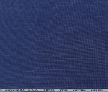 Raymond Men's Cotton Solids 1.50 Meter Unstitched Trouser Fabric (Royal Blue)