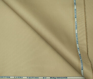 Raymond Men's Cotton Solids  Unstitched Trouser Fabric (Oat Beige)