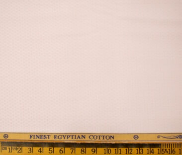 Soktas Men's Giza Cotton Structured 2 Meter Unstitched Shirting Fabric (Pink)