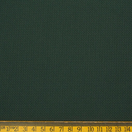 Don & Julio Men's Terry Rayon Structured 3.75 Meter Unstitched Suiting Fabric (Dark Green)