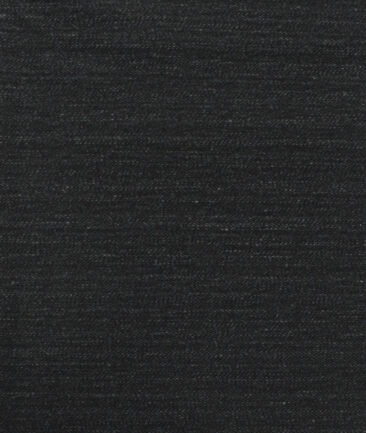 Arvind Men's Cotton Self Design 1.50 Meter Unstitched Jeans Fabric (Plantinum Black)