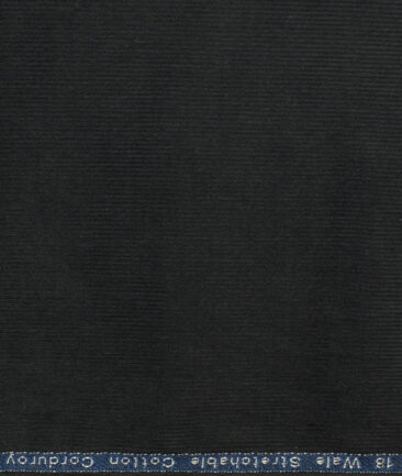 Arvind Men's Cotton Corduroy 1.50 Meter Unstitched Corduroy Trouser Fabric (Dark Grey)