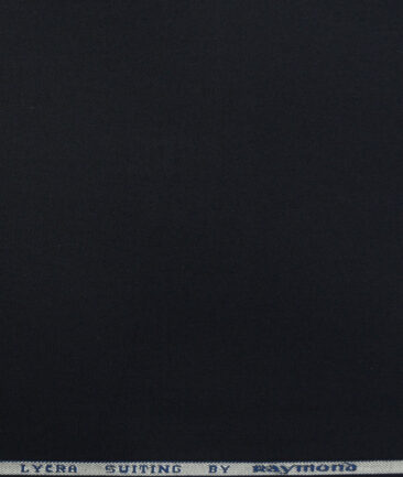 Raymond Men's Cotton Solids 1.50 Meter Unstitched Trouser Fabric (Dark Navy Blue)