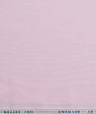 Raymond Men's Pure Cotton Solids 2.25 Meter Unstitched Shirting Fabric (Blush Pink)