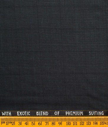 J.Hampstead Men's Wool Checks Super 90's  Unstitched Suiting Fabric (Dark Grey)