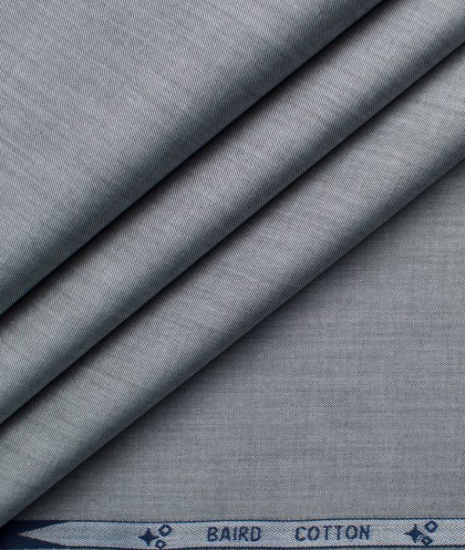 Burgoyne Men's Giza Cotton Self Design 2.25 Meter Unstitched Shirting Fabric (Grey)