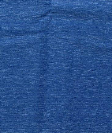 Arvind Men's Cotton Solids 1.50 Meter Unstitched Stretchable Jeans Fabric (Topaz Blue)