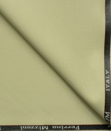 Ferrino Mizzoni Men's Terry Rayon Solids 3.75 Meter Unstitched Suiting Fabric (Beige)