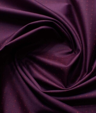 Birla Century Men's Pure Cotton Self Design 2.25 Meter Unstitched Shirting Fabric (Dark Wine)
