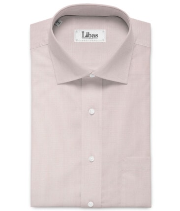 Burgoyne Men's Giza Cotton Solids 2.25 Meter Unstitched Shirting Fabric (Pink)