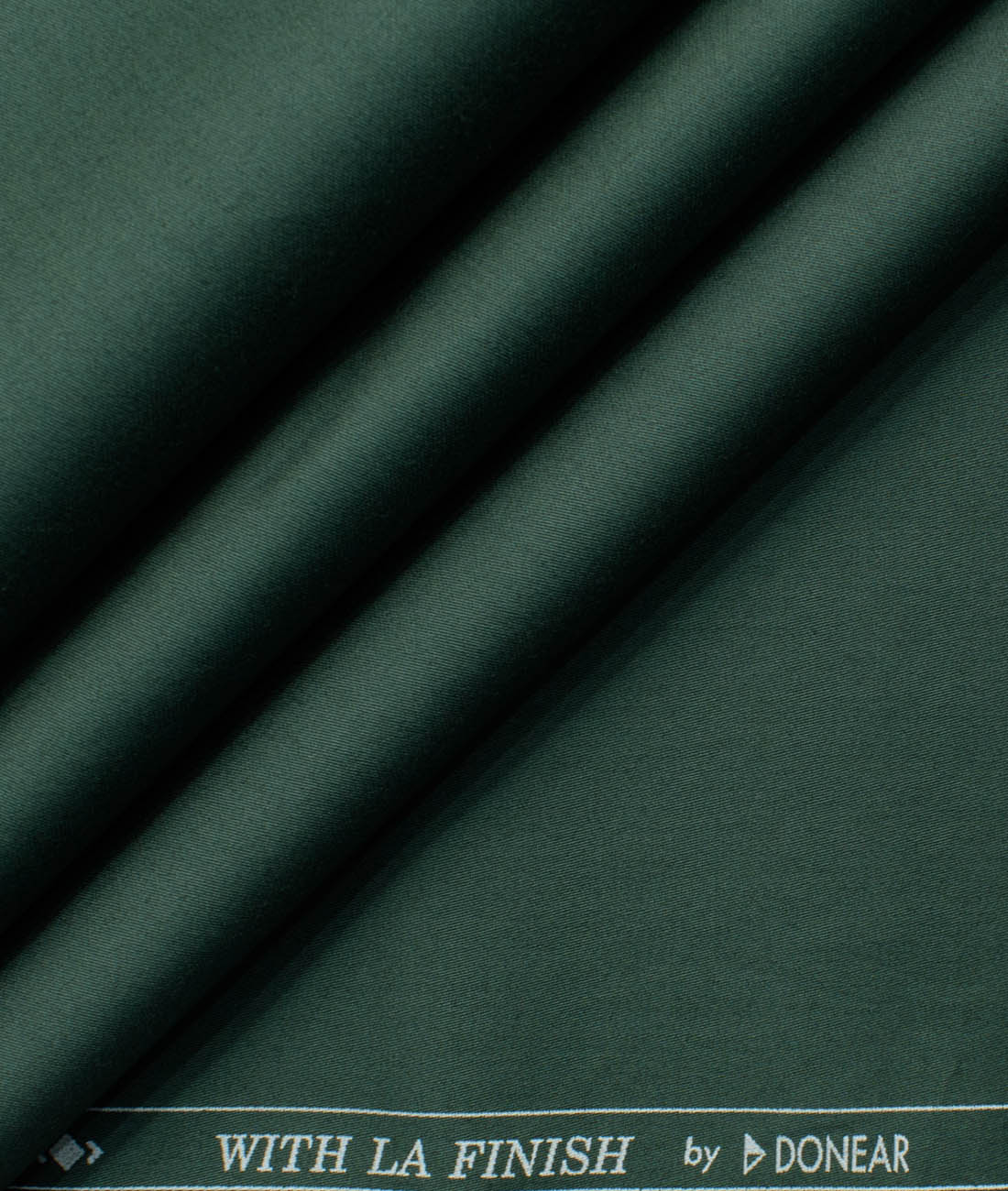 Donear Men's Superfine Cotton Solids  Unstitched Shirting Fabric (Pine Green)