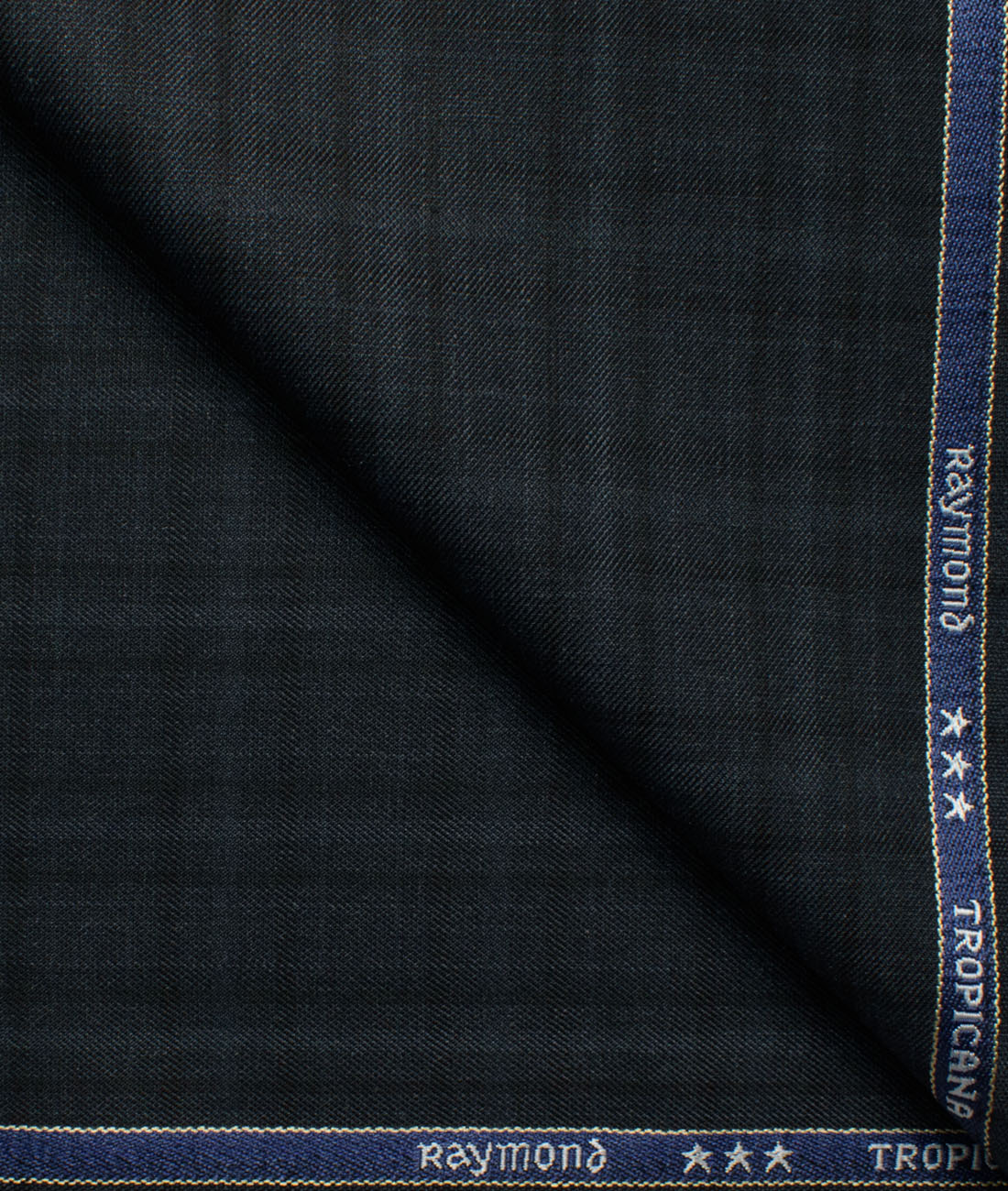 Raymond Men's Polyester Viscose  Checks  Unstitched Suiting Fabric (Dark Grey)